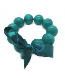 Bracelet perles L turquoise