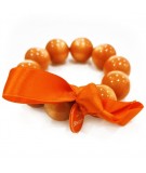 Bracelet perles L Orange