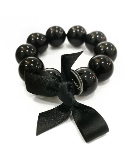 Bracelet perles M noir